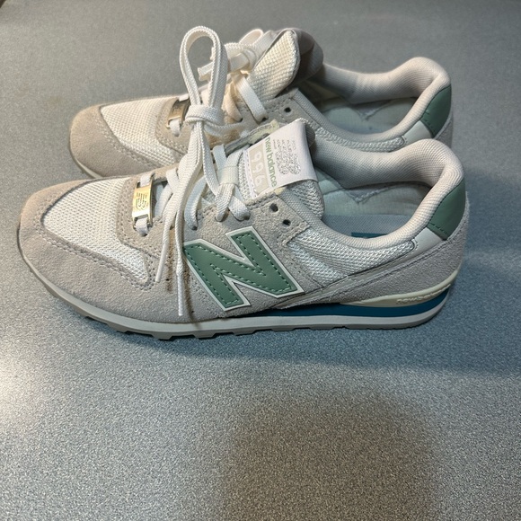 New Balance Gray and Aqua Sneakers - Picture 3 of 8